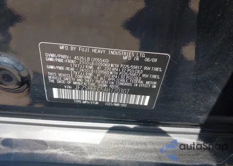 2010 Subaru Forester 2.5Xt Limited from USA, damaged, VIN JF2SH6FC5AH720307